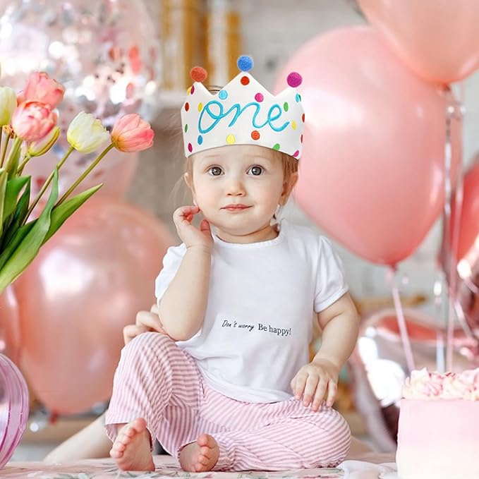 Personalized Hand Embroidered Crown, Customed Birthday Crowns for Kids Birthdays Party, Fit All Ages