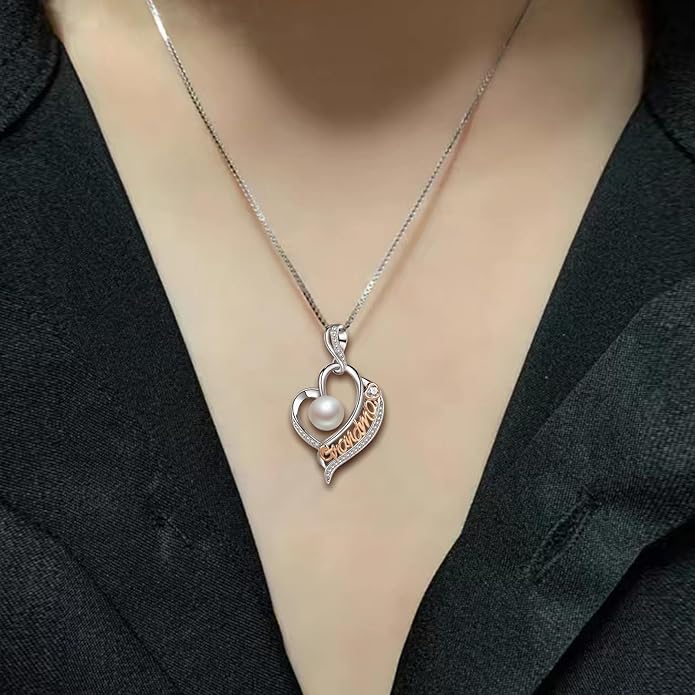 Mothers Day Gifts for Mom -Grandma Mom from Daughter Son, Gifts for Wife Nana Mother Birthday-Christmas Day for Women Her Jewelry Gift, Pearl Necklaces