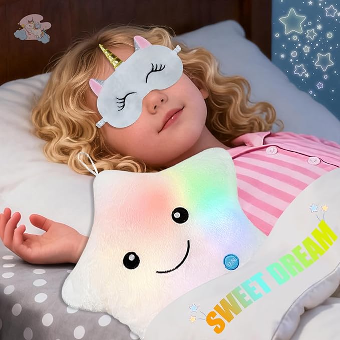 Throw Pillows for Couch Bed Christmas Home Living Room Decor Sofa Cushion Chair Back Car Seat Birthday, Cute Soft Decorative Plush Star Pillow Inserts, White Throw Pillow Set