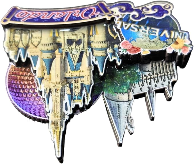Orlando USA 3D Refrigerator Magnet Tourist Souvenirs Wood Magnetic Stickers Orlando Fridge Magnet Home & Kitchen Decoration from China