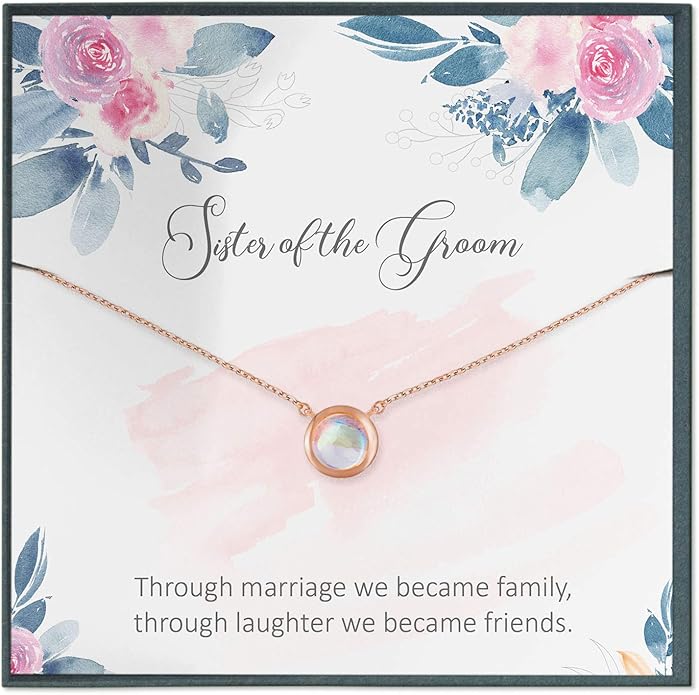 Mother of The Groom & Bride Gift for Future Mother in Law & Bonus Sister Necklace