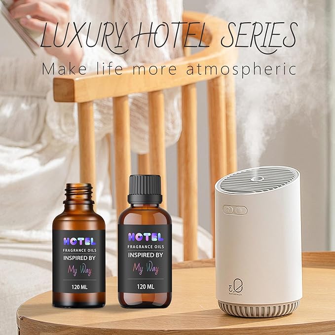 Hotel Scent Essential Oil Waterless Diffuser Oil My Way Diffuser Oil for Ultrasonic and Waterless Diffusers and Crafting, Hotel Fragrance Oil 4 fl oz