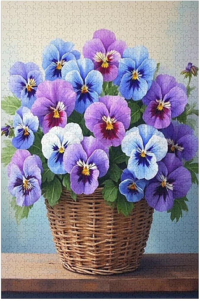 Adult Wooden Puzzle 1000 Pieces - Flowers Fantasy Theme Jigsaw Puzzles， Exquisite Art Design，for Puzzles Challengers and Enthusiasts，Puzzle Games for Children and Adults