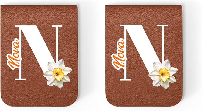 callie Personalized Magnetic Bookmark Clip - Custom Name & Birth Flower, Magnet Book Marks for Reading, Gifts for Book Lovers Women Men