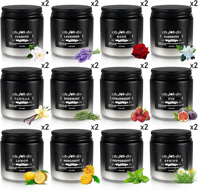 Scented Candles Gifts Set 12 Pack Soy Wax Travel Tin Jar Candles for Home 3.05 OZ for Mom for Christmas, Birthday, Thanksgiving, Mother's Day(Gradient Color)