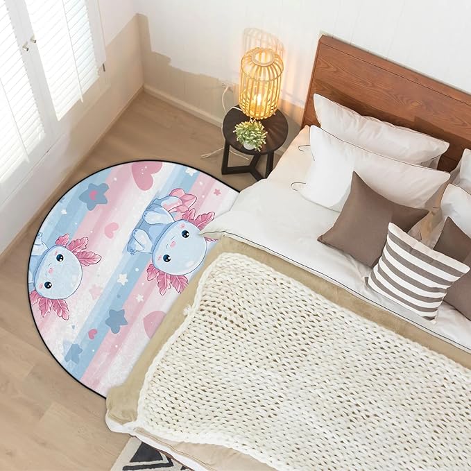 Half Round Door Mat Cartoon Salamander Non Slip Bath Mats Absorbent Front Porch Rugs Shower Mat for Living Room Bedroom Kitchen Bathroom Floor Home Decor