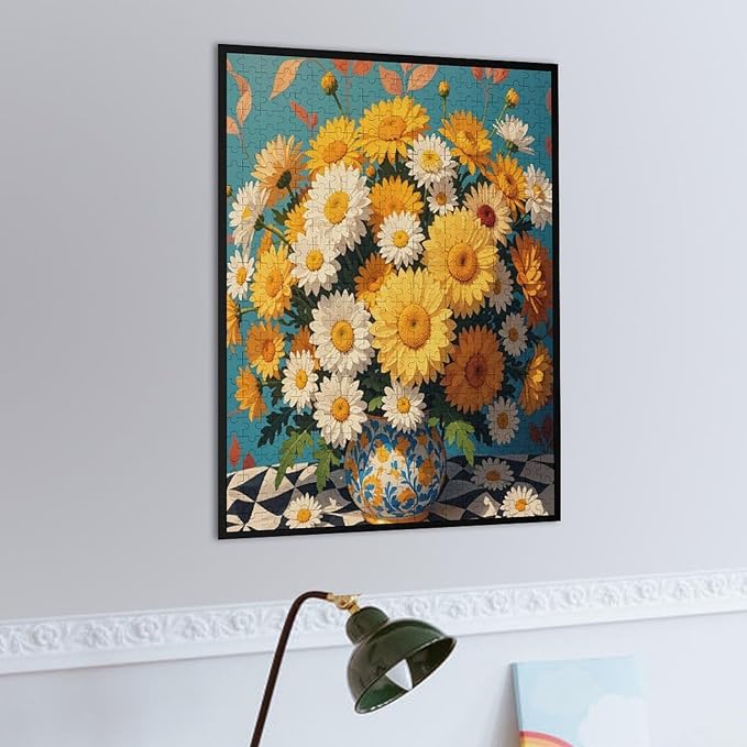 Jigsaw Puzzles for Adults 500 Piece - Chrysanthemum Themed Wooden Puzzles Challenge Puzzles，Educational Games，Family Puzzles，Unique Gifts for Wall Art ，Funny Puzzles