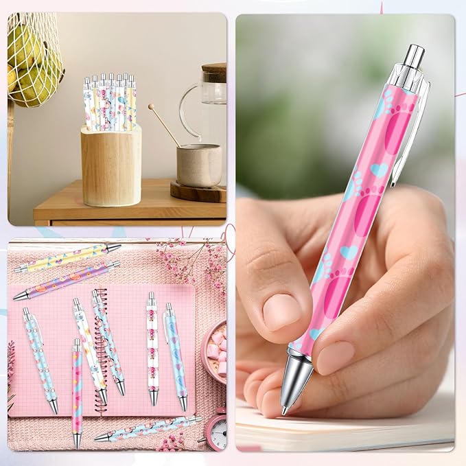 Labor and Delivery Nurse Pens Gifts 24 Pcs NICU Ballpoint Pen Set L&d Retractable Smooth Writing Ballpoint Pen Nurse OBGYN Appreciation Gift for Medical Assistants Teacher Doctor Supplies