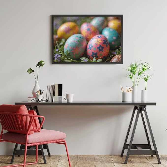 Wooden Puzzle - Easter Eggs Jigsaw Puzzles，Wooden Puzzles for Adults 1000 Pieces Challenge Puzzles，Educational Games，Family Puzzles，Unique Gifts for Wall Art,Funnny Puzzles