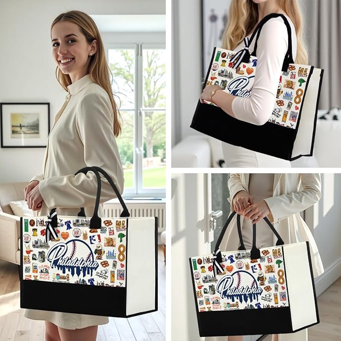 Tokyo Capetown Dubai Rome Amsterdam Vancouver Sydney London Bali Philadelphia Gifts for Women Canvas Tote Bag