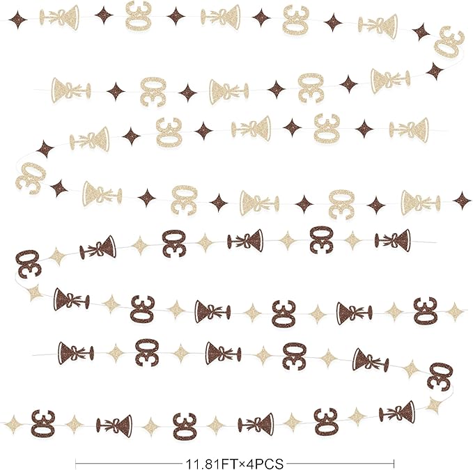 Champagne Gold Brown 30th Birthday Decorations Espresso Martini Garland Streamer Banner Decor for Women A Tini Bit Older Martini Birthday Cheers to 30 Years Happy 30th Anniversary Bar Party Supplies