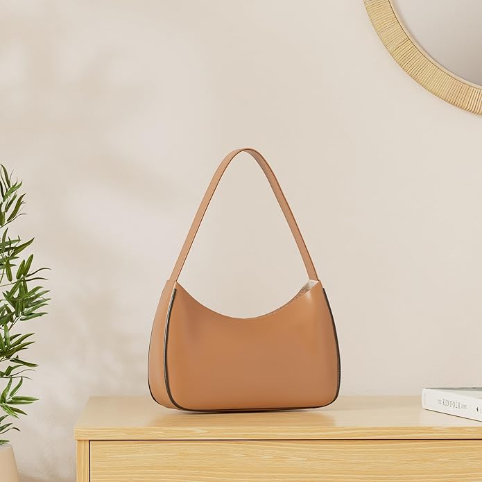 Shoulder Bags for Women, Cute Hobo Tote Handbag Mini Clutch Purse with Zipper Closure