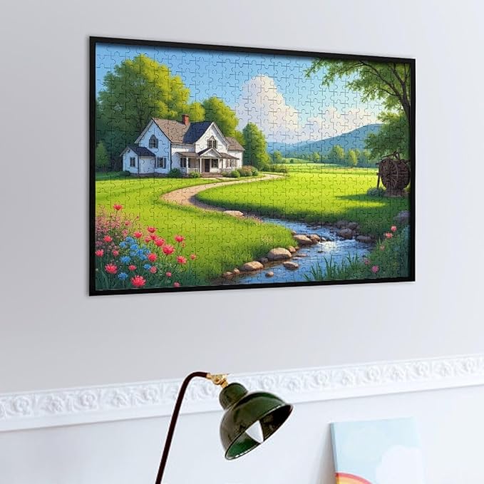 Manor and Farm - 500 Piece Jigsaw Puzzles for Adults，Stress Relieving Game Props Positive Thinking Puzzles Party Entertainment Puzzles for Adults and Teens Toy