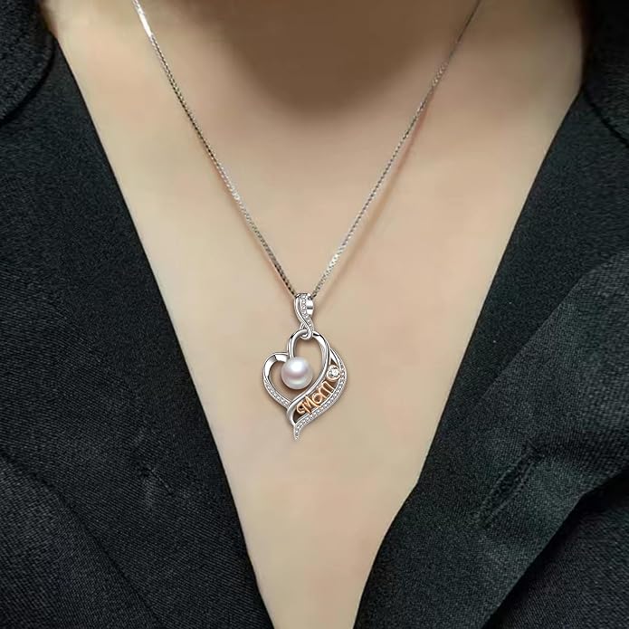 Mothers Day Gifts for Mom -Grandma Mom from Daughter Son, Gifts for Wife Nana Mother Birthday-Christmas Day for Women Her Jewelry Gift, Pearl Necklaces