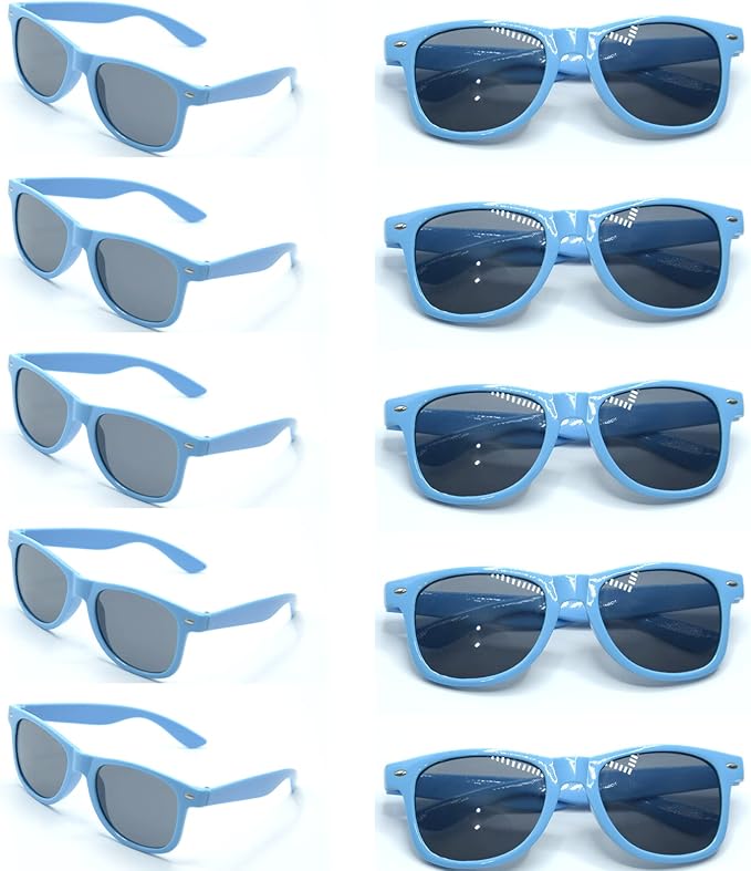 700pc Personalized Wedding Sunglasses Bulk for Guests Party Favors,Custom Personalized Logo Sunglasses Womens Men,Wedding Bridesmaid Sunglasses Gifts,Bachelor Party Favors Set （Blue）
