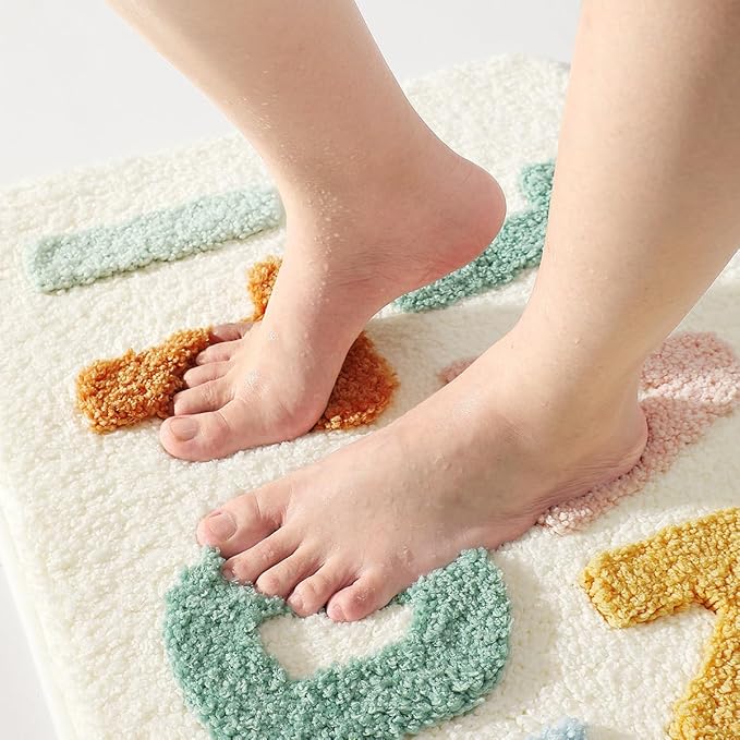 Ankah Get Naked Bath Mats, Rude Swear Words Unique Funky Cute Bathroom Rugs, Non Slip Rubber Backed Machine Washable, Cool Shag Absorbent Bath Rug for You Home, 17.32" x 29.92" (TAKE IT Off)
