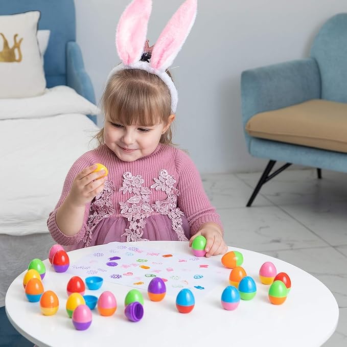 JOYIN 24Pcs Easter Egg Stampers Toys for Easter Eggs Hunt Game, Basket Stuffers Fillers, Stamps Gifts, Kids Party Favor, Classroom Prize Supplies