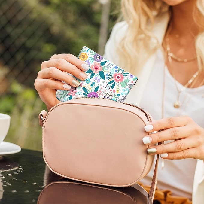 2Pcs PU Leather Small Squeeze Coin Purse Pouch Mini coin Bag Unique And Cute Wallet Cosmetic Bags Change Bag For Women Girls Men （Yellow and blue floral print