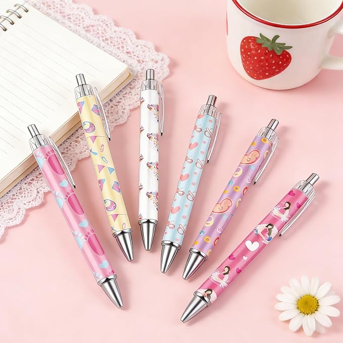 Labor and Delivery Nurse Pens Gifts 24 Pcs NICU Ballpoint Pen Set L&d Retractable Smooth Writing Ballpoint Pen Nurse OBGYN Appreciation Gift for Medical Assistants Teacher Doctor Supplies