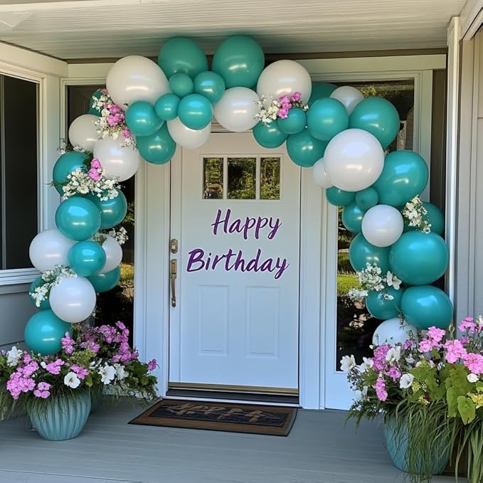 Bezente Teal Balloons Latex Party Balloons, 100 Pack 12 inch Round Helium Turquoise Balloons for Wedding Graduation Birthday Engagements Bridal Shower Gender Reveal Party Backdrop Decorations
