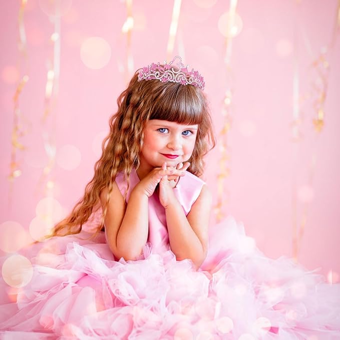 YARIEW Birthday Decorations Glitter Sash and Crown Kit Sparkle Birthday Tiara Crown and Sash Party Outfit Accessory