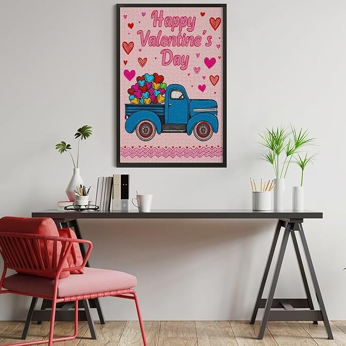 Wooden Puzzle - Happy Valentine's Day Jigsaw Puzzles，Wooden Puzzles for Adults 1000 Pieces Challenge Puzzles，Educational Games，Family Puzzles，Unique Gifts for Wall Art
