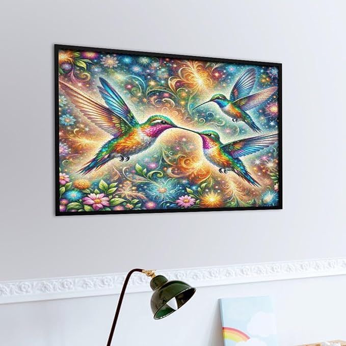 Mandala Hummingbirds - 1000 Piece Jigsaw Puzzles for Adults，Stress Relieving Game Props Positive Thinking Puzzles Party Entertainment Puzzles for Adults and Teens Toy