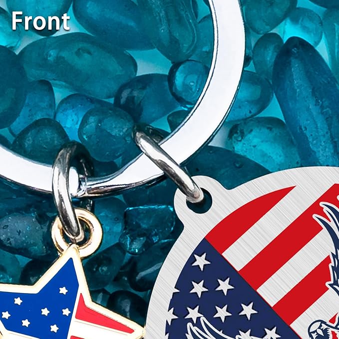 American Flag Keychain USA 250th Anniversary Patriotic American Keychain Souvenirs from USA Citizenship Gifts American Eagle Gifts for Men Eagle Keyring for Men 250 Anniversary USA