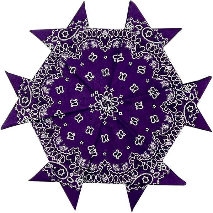 6 Pack 12 Pack Bandanas 2 Sides Printed 22inch Unisex Cowboy Kerchiefs