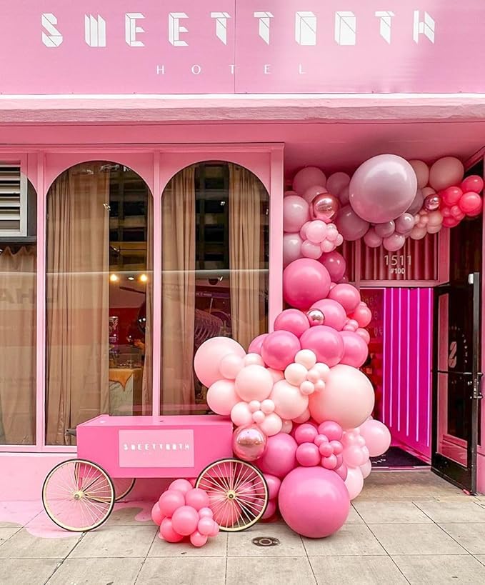 Bezente Pink Balloons 18 Inch - 30 Pack Large Thick Pink Balloons Big Round Pink Latex Balloons for Birthday Bridal Shower Gender Reveal Wedding Party Decorations