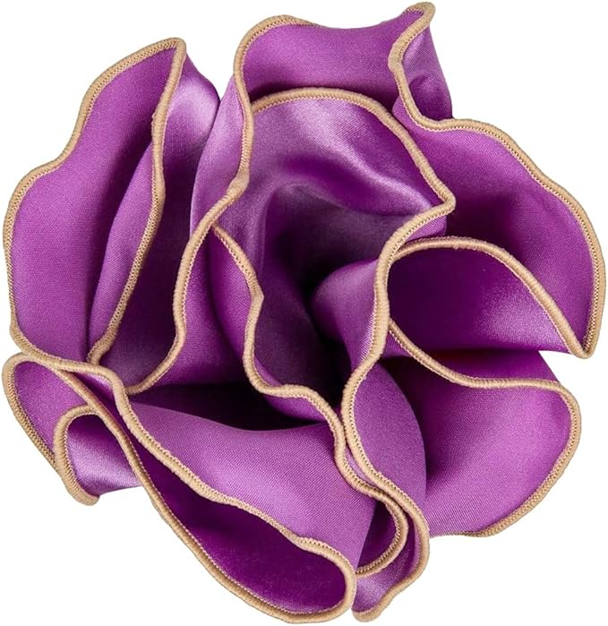 Premium Pre-Folded Four-Point Suit Pocket Square for Men with Sewn Pocket Fold