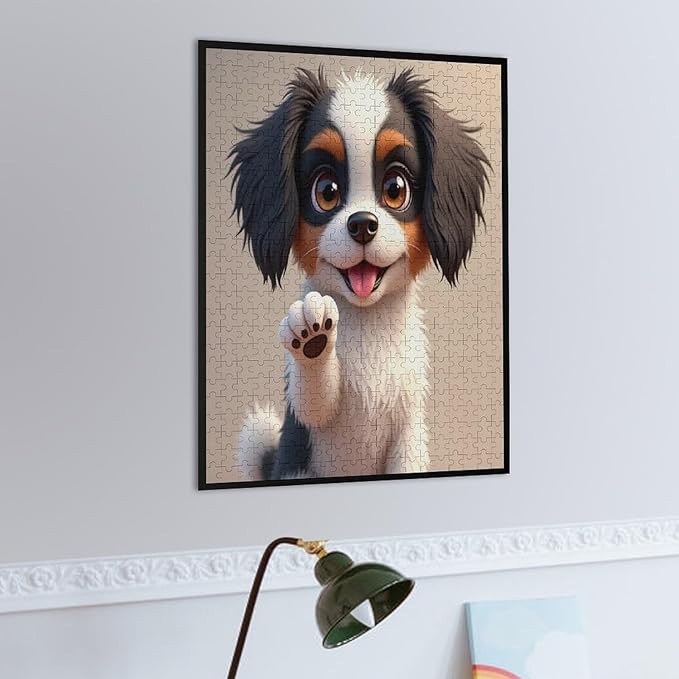Jigsaw Puzzles for Adults 500 Piece - Cavalier King Charles Spaniel Wooden Puzzles, Educational Games，Challenge Puzzles Puzzle Games, Stress Relief Games