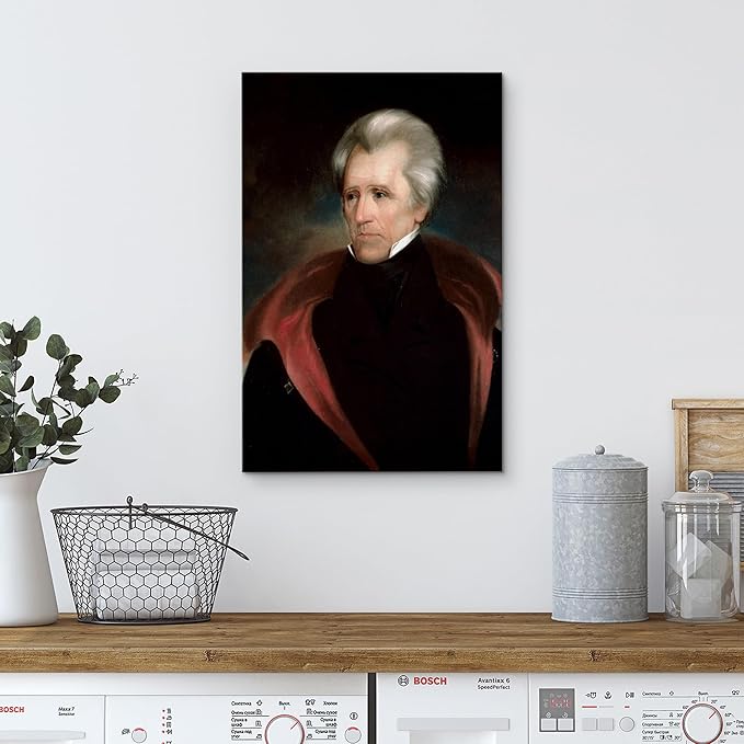 wall26 - Portrait of Andrew Jackson by Ralph Eleaser Whiteside Earl (7th President of The United States) - American Presidents Series - Canvas Wall Art Gallery Wrap Ready to Hang - 24x36 inches