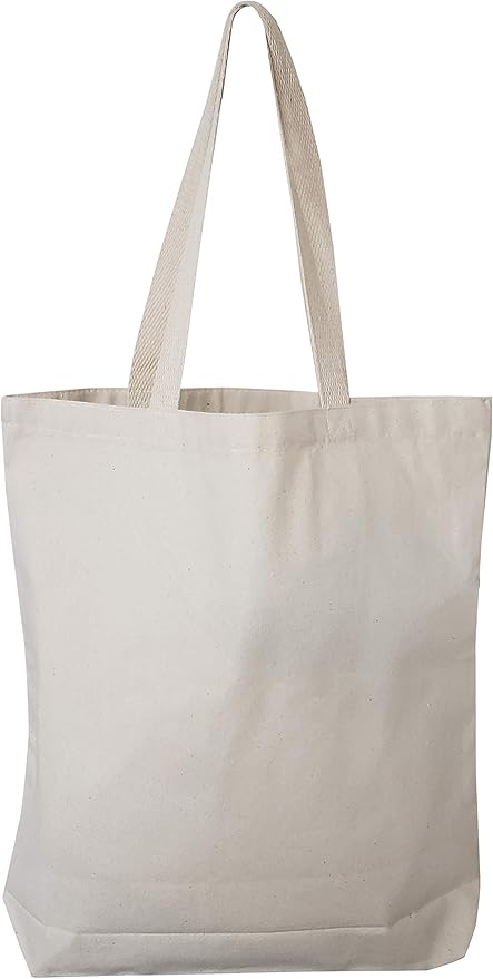 TBF Wholesale Canvas Tote Bags 15x16x3 with Bottom Gusset | Blank Totes for Printing, Painting & Embroidery