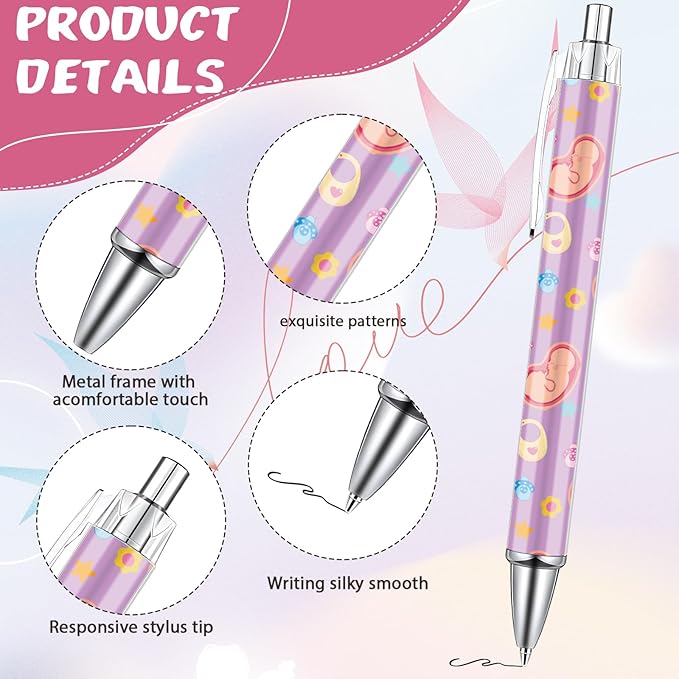 Labor and Delivery Nurse Pens Gifts 24 Pcs NICU Ballpoint Pen Set L&d Retractable Smooth Writing Ballpoint Pen Nurse OBGYN Appreciation Gift for Medical Assistants Teacher Doctor Supplies