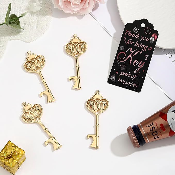 48PCS 100th Birthday Bottle Opener 100 Souvenir Party Supplies Key Opener 100th Baby Birthday Return Gifts Wedding 100th Anniversary Party Decor(48,100th opener)