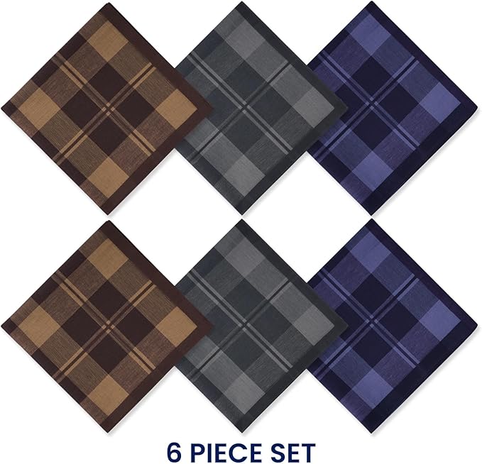 Selected Hanky 100% Cotton Handkerchiefs for Men