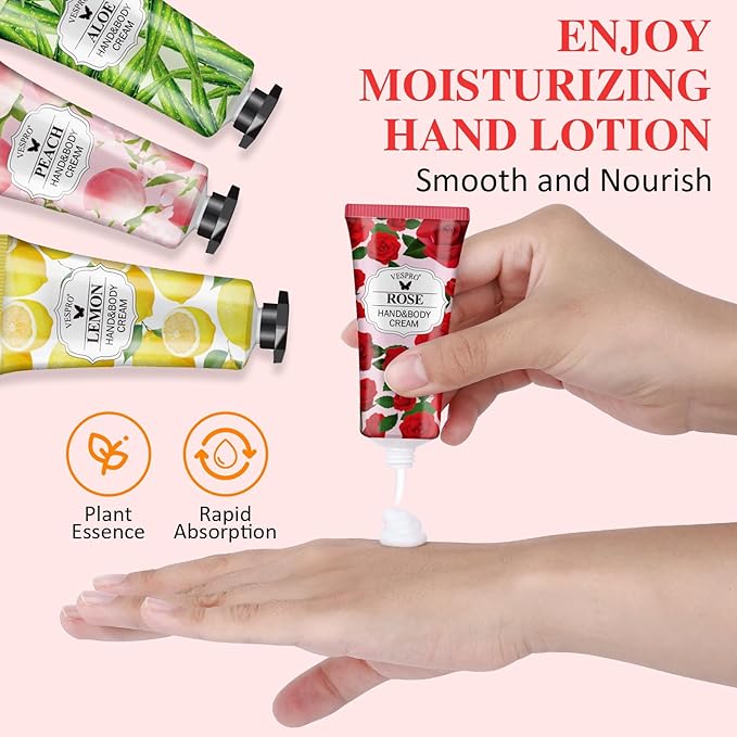 210 Pack Moisturizing Hand Cream Gifts Set, Valentines Day Gifts for Her, Hand Lotion Travel Size for Dry Cracked Hands, Bulk Hand Lotion for Teacher Gifts, Mom Gifts, Bridesmaid Gifts, Small Gifts