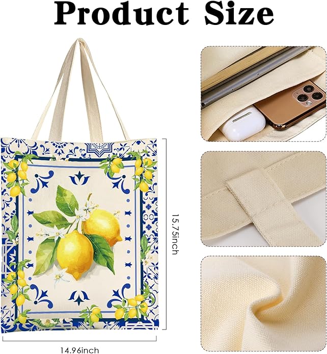 Canvas Tote Bag Gift - Funny Reusable Cloth Bags Vintage Totes Gifts for Women Shopping Grocery Lover Books Reader