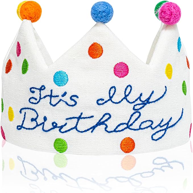 Personalized Hand Embroidered Crown, Customed Birthday Crowns for Kids Birthdays Party, Fit All Ages