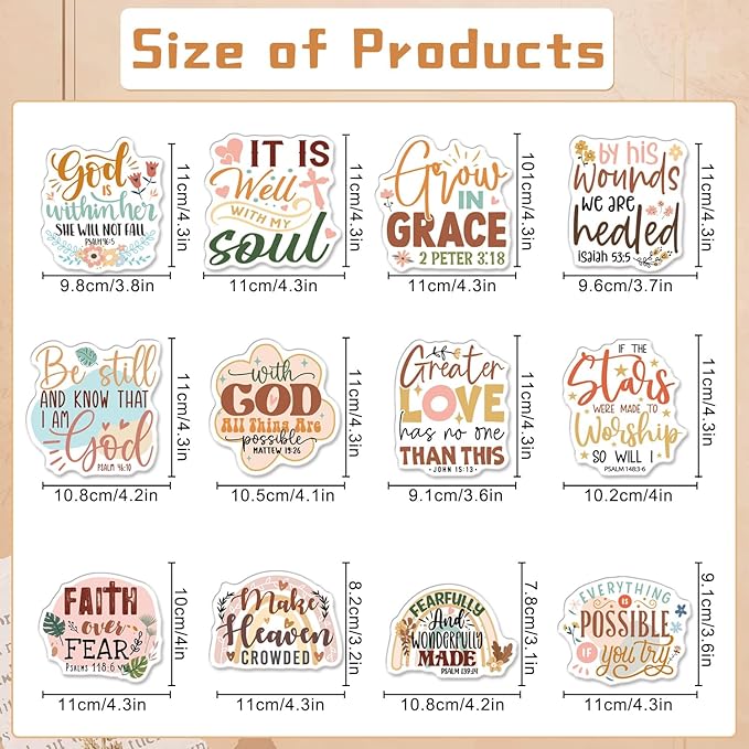 Bible Verse Fridge Magnet - 12 Pcs Christian Inspirational Quotes Locker Magnets Motivational Refrigerator Magnetic Religious Scripture Magnetic Stickers for Home Office Kitchen Decor