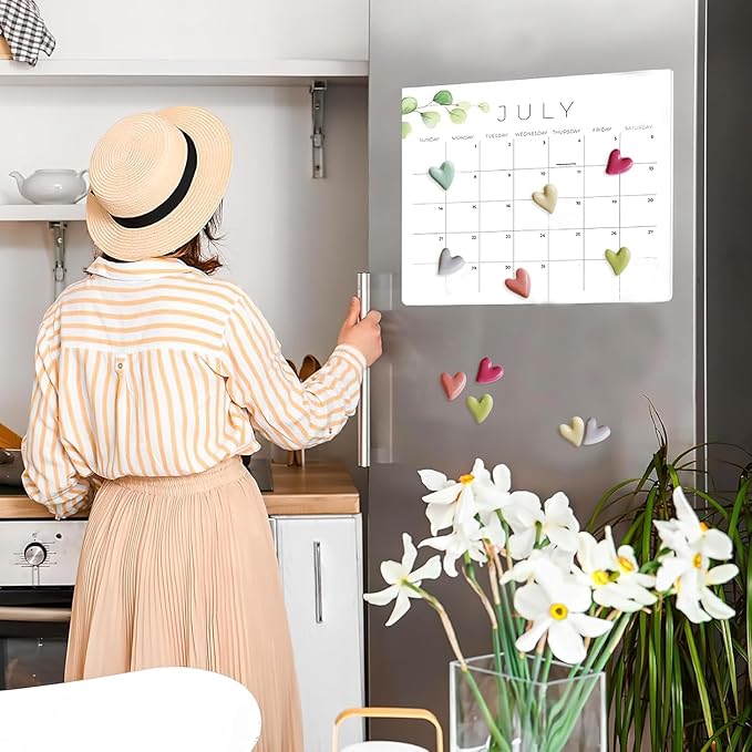 30PCS Refrigerator Magnets Colorful Fridge Magnets Cute Small Love Heart Decorative Magnet Set for Whiteboard Cabinet Locker Classroom Home Kitchen Office(Cute Heart, 30PCS)