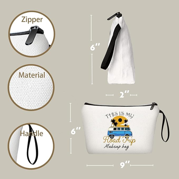 Travel Cosmetic Bag - Perfect for Women's Gifts, Road Trips, Birthdays, Christmas & More