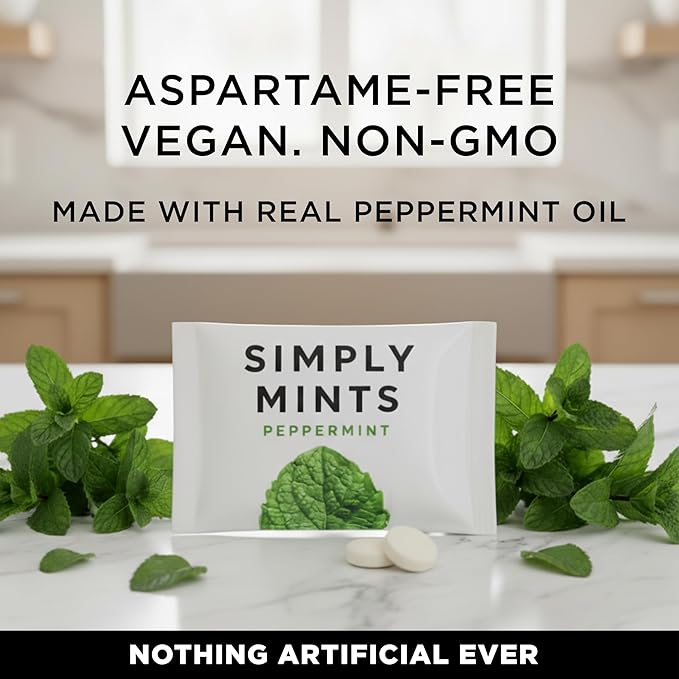 SIMPLY Peppermint Breath Mints, Individually Wrapped Breath Mints in Bulk, 500 Packets (2 per Packet), | Perfect for Office, School, Travel, Party Favors, Restaurants & Hospitality