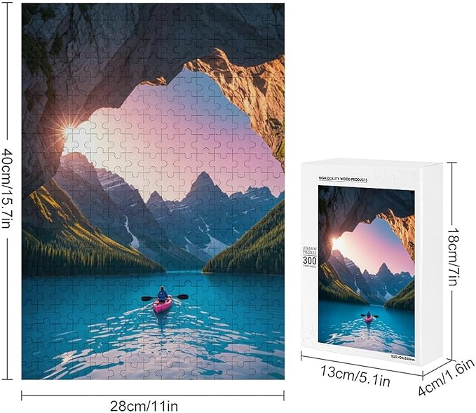Wooden Puzzle - Follow Your Heart Jigsaw Puzzles，Wooden Puzzles for Adults 300 Pieces Unique Gifts for Wall Art，Challenge Puzzles，Educational Games，Family Puzzles