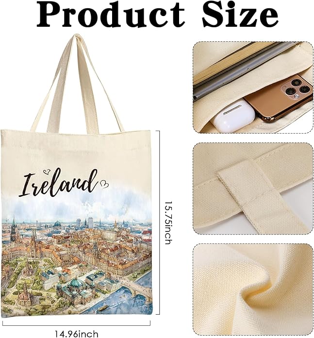 Canvas Tote Bag Gift - Funny Reusable Cloth Bags Vintage Totes Gifts for Women Shopping Grocery Lover Books Reader