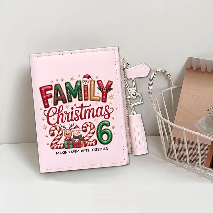 GEEAD Custom Design Small Wallets for Women Bifold Slim Coin Purse Zipper ID Card Holder for Christmas