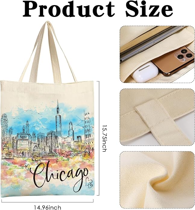 Canvas Tote Bag Gift - Funny Reusable Cloth Bags Vintage Totes Gifts for Women Shopping Grocery Lover Books Reader