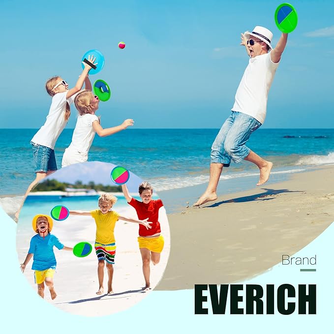 EVERICH TOY Upgraded Toss and Catch Ball Game Set, Outdoor Games for Kids Toys, Stocking Stuffers for Family Games, Beach Pool Yard Christmas Toys Birthday Gifts for Boys Girls 3 4 5 6 7 8-12 Year Old