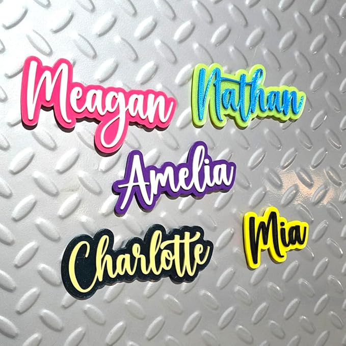 Custom name fridge magnet, family name magnets, locker name magnets, refrigerator name personalized magnet, many colors to choose from! A very smooth and elegant wedding style.